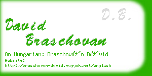 david braschovan business card